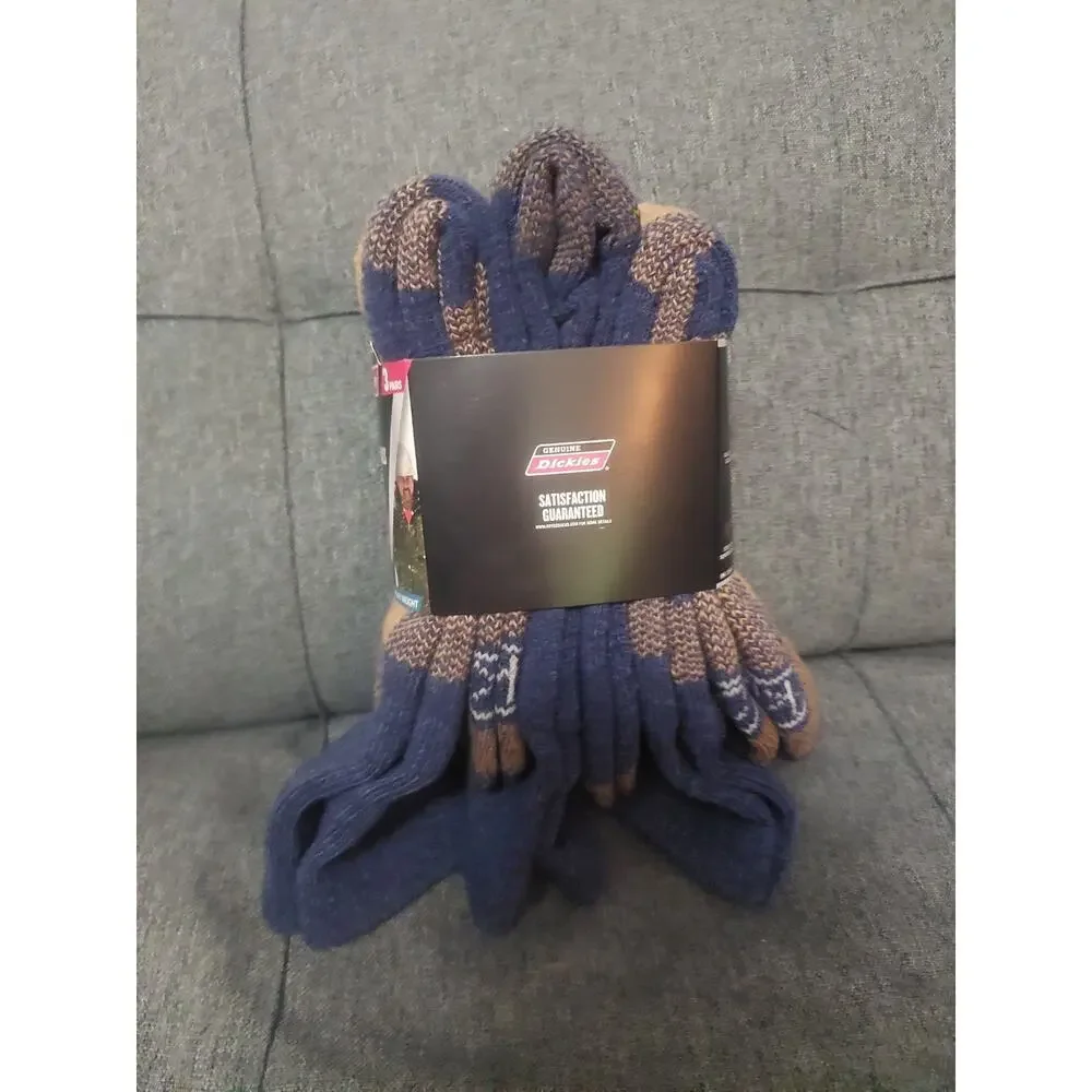 GENUINE DICKIES STEEL TOE CREW HEAVY WOOL CUSHION THERMAL SOCK 3 PR SZ 6-12 NWT